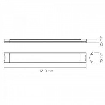 LED Batten Light VIDEX BATTEN-LED-36W-NW VLE-BN-36124