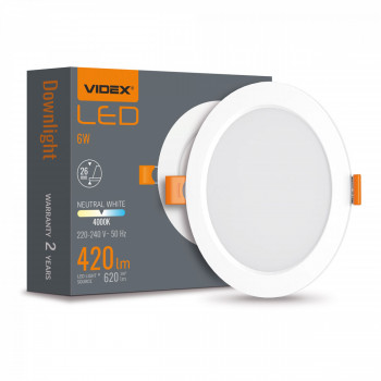 LED Downlight Fixture VIDEX DOWNLIGHT-LED-DLBR-064-6W-NW VLE-DLBR-064