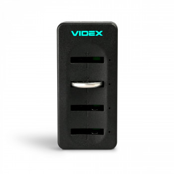 Li-ion Button Cell Battery Charger Videx VCH-LC420, Li-ion: LIR2016, LIR2025, LIR2032
Input: USB Type-C, DC 5V/1A
Output: DC 4.2V, 60mA x4 