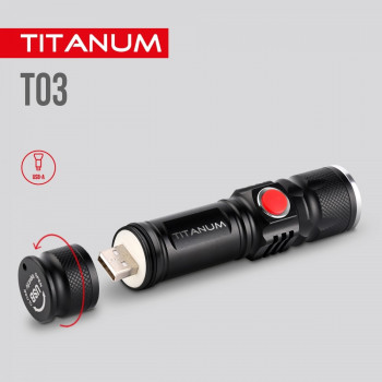 Portable LED flashlight TITANUM TLF-T03 230Lm 6500K