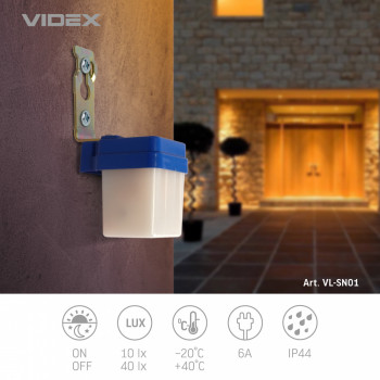Light sensor VIDEX 6A photometrical (twilight senor) VL-SN01