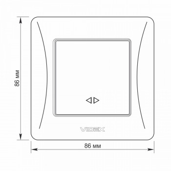 Switch 1 gang intermediate white VIDEX BINERA VF-BNSW1I-W