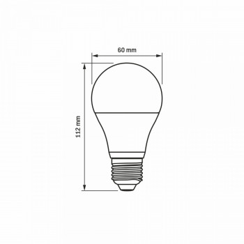 LED Bulb VIDEX-E27-A60-8W-WW