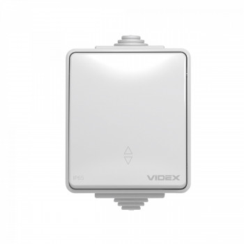 IP65 Switch 1gang 2 way, surface mounting, Gray VIDEX BINERA VF-BNW11P-G