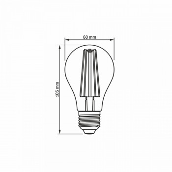 LED Bulb VIDEX-E27-A60-10W-FIL-NW