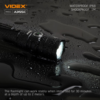 LED Portable Flashlight VIDEX VLF-A355C 4000Lm 5000K