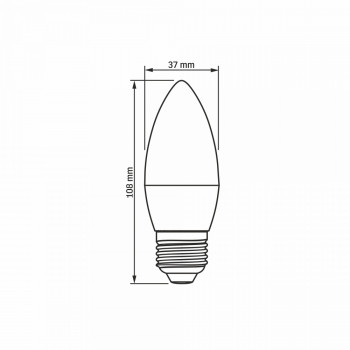 LED Bulb VIDEX-E27-C37-7W-NW