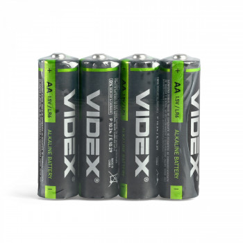 Alkaline battery Videx LR6/AA 4pcs 4pcs x 15 = 60 pcs MEGA PACK 1,5V, 2600mAh
