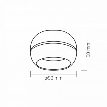 Ceiling spotlight luminaire VIDEX for GX53 lamp VL-SPF16A-B