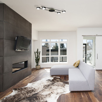 Ceiling spotlight luminaire VIDEX for 4xGX53 lamp with backlight VL-SPF21B-BB