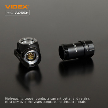 LED Portable Flashlight VIDEX VLF-A055H 600Lm 5700K