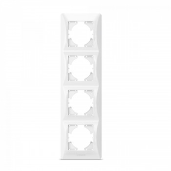 Frame white 4 gang vertical VIDEX BINERA VF-BNFR4V-W