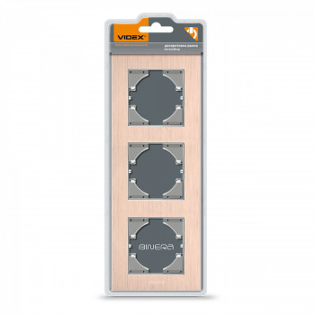 Frame copper aluminum 3 gang vertical VIDEX BINERA VF-BNFRA3V-CP