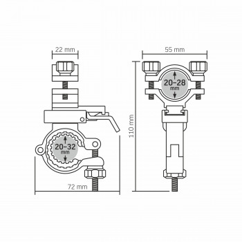 Bike Holder for Flashlights VIDEX VLF-ABH-287