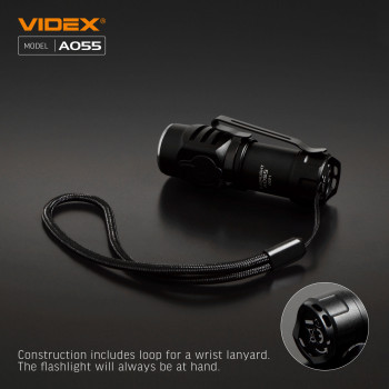 LED Portable Flashlight VIDEX VLF-A055 600Lm 5700K