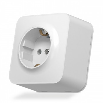 IP20 Single schuko socket, surface mounting, white, VIDEX BINERA VF-BNS21G-W
