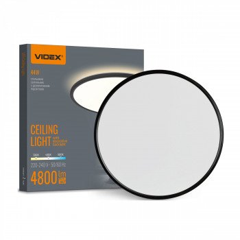 LED Ceiling Light with decorative backlight VIDEX DL5R 44W 3000K-4000K-5000K 220V Black