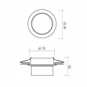 Recessed spotlight luminaire VL-SPF11R-W