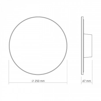 VIDEX WL03-18CB – LED Ceiling Light 18W, IP65, 3CCT (3000K/4000K/6500K), 1850 lm, Black
