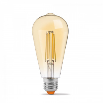 LED Bulb VIDEX-E27-ST64-6W-FIL-DIM-AMBER-WW