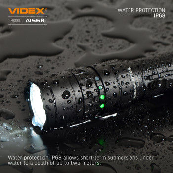 LED Portable Flashlight VIDEX VLF-A156R 1700Lm 6500K
