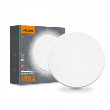 VIDEX WL03-12CW – LED Ceiling Light 12W, IP65, 3CCT (3000K/4000K/6500K), 1200 lm, White