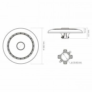 Street light VIDEX 80-100-120W 16800Lm, 3000/5000/6500K 220V, IP65, VL-SLP01-120B