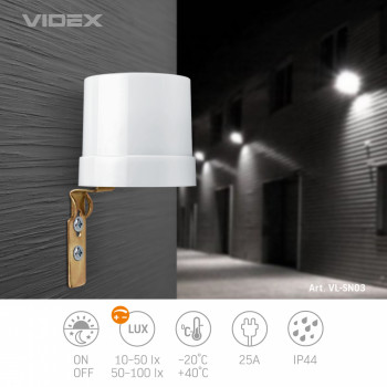 Light sensor VIDEX 25A photometrical (twilight senor) VL-SN03