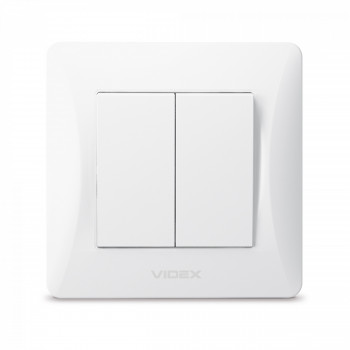 Switch 2 gang white VIDEX BINERA VF-BNSW2-W