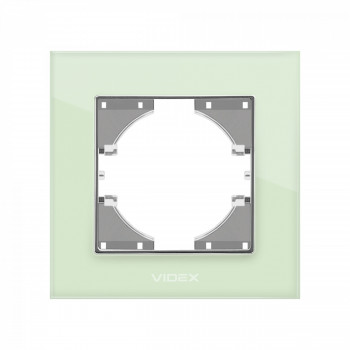 Frame green glass single horizontal VIDEX BINERA VF-BNFRG1H-GR