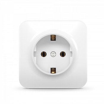 IP20 Single schuko socket, surface mounting, white, VIDEX BINERA VF-BNS21G-W