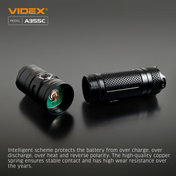 LED Portable Flashlight VIDEX VLF-A355C 4000Lm 5000K