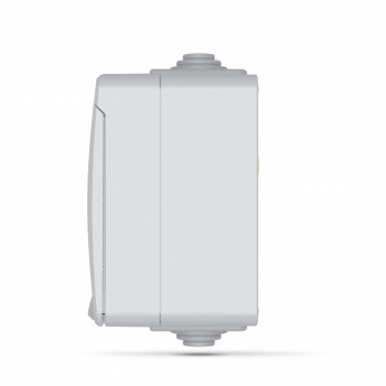 IP65 Single schuko socket, surface mounting, Gray VIDEX BINERA VF-BNW21G-G