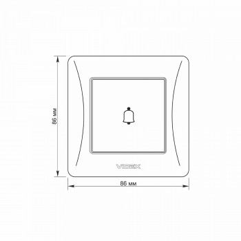 Doorbell button black graphite VIDEX BINERA VF-BNDB1-BG