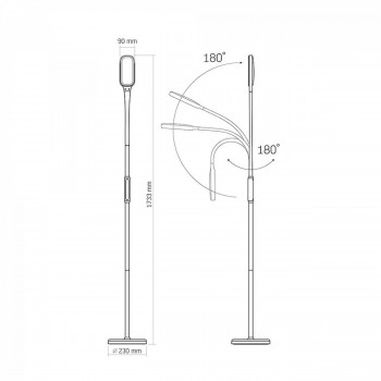 LED Dimmable Floor Lamp 12W VIDEX-FLOOR-LAMP-TOKYO-WHITE VLE-TF07W