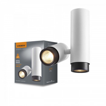 Ceiling spotlight luminaire VIDEX-2XGU10-ARIZA-WHITE VL-SPF07-WB