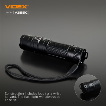 LED Portable Flashlight VIDEX VLF-A355C 4000Lm 5000K