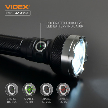 LED Portable Flashlight VIDEX VLF-A505C 5500Lm 5000K
