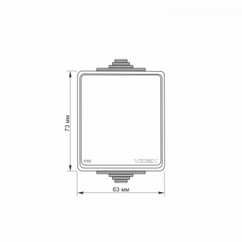 IP65 Switch 1gang 1 way, surface mounting, Gray VIDEX BINERA VF-BNW11-G