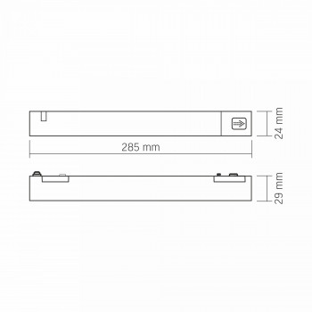 Power supply for magnetic slim track light system VIDEX VL-TRMS-P100B 100W