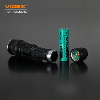 LED Portable Flashlight Tactical (built-in Red/Green light) VIDEX VLF-AT255RG 2000Lm 5000K