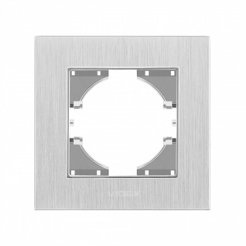 Frame silver aluminum single horizontal VIDEX BINERA VF-BNFRA1H-SL