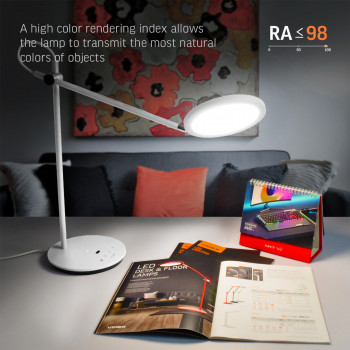 LED Dimmable Desk Lamp VIDEX VL-TF15W 20W 4100K White