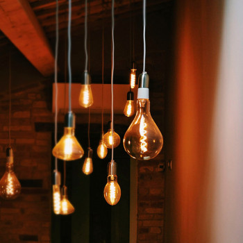 LED Bulb VIDEX-E27-PS160-8W-FIL-DIM-SPIRAL-AMBER-WW1