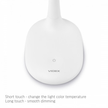 LED Dimmable Desk Lamp 5.5W VIDEX DESK-LAMP-DENVER-WHITE VLE-TF03W