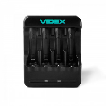Universal battery charger Videx VCH-N401, Ni-MH/Cd: АА, ААА
Input: Micro USB DC 5V/1A
Output: DC 2.96V 300±30mA x2 
