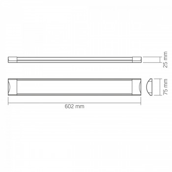 LED Batten Light VIDEX BATTEN-LED-18W-NW VLE-BN-18064