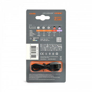 Mini LED Flashlight VIDEX VLF-AK012 400Lm 5000K 