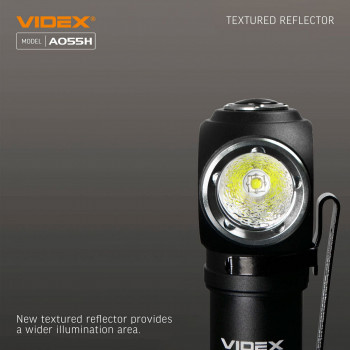 LED Portable Flashlight VIDEX VLF-A055H 600Lm 5700K