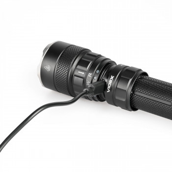LED Portable Flashlight Tactical (built-in Red/Green light) VIDEX VLF-AT255RG 2000Lm 5000K
